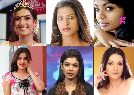 contest winners Miss Kerala Past Winners (left to right) Shree Thulasi, Rohini Mariam Idiculla, Jovita Tess George, Reshma George, Ranjini Menon and Nova Krishnan