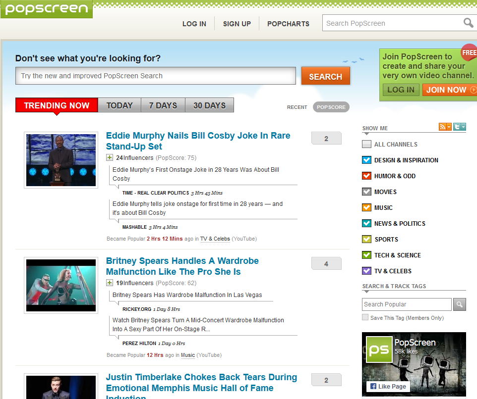 PopScreen Next Level Online Video Aggregator PR News