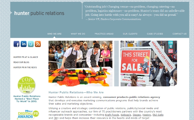 hunter pr Hunter PR's online images is not stellar