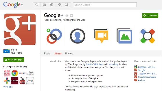 gplus Google's Google Plus Page