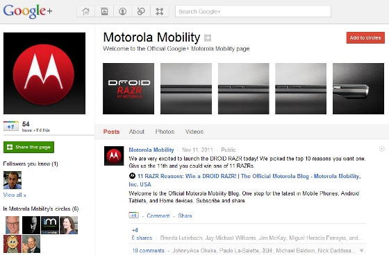 motorola Motorola Mobility - Number Two in the pages area