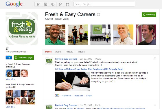 fresh Fresh & Easy g+ page