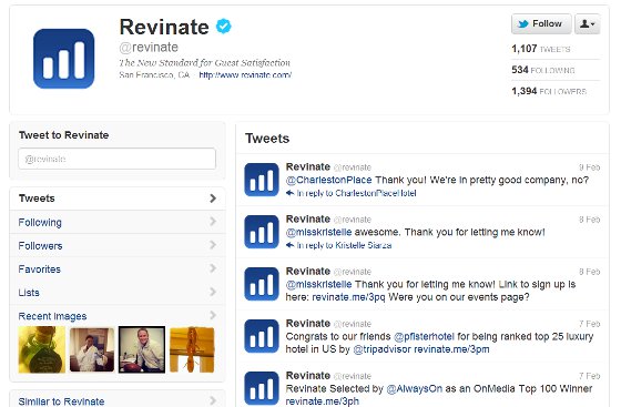 revinate1 Revinate Twitter use