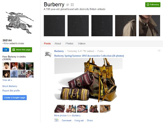snow Burberry g+ pages.