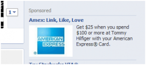 Amex Amex facebook campaign.