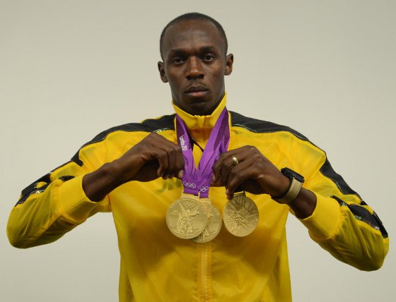 bolt Bolt with his medals.