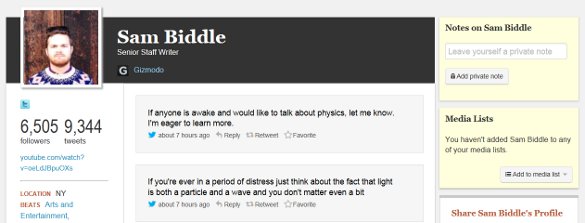 muchthree Sam Biddle's profile and recent activity