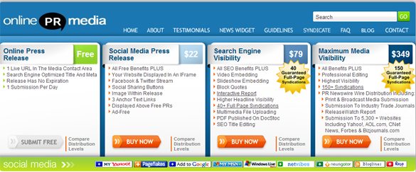 Online PR Media press release distribution packages. Online PR Media press release distribution packages.