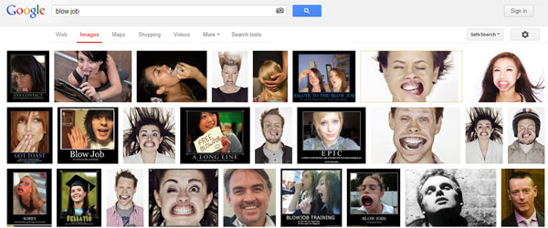 Google image search for blow job screenshot.