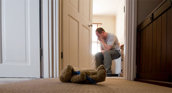Single sad man