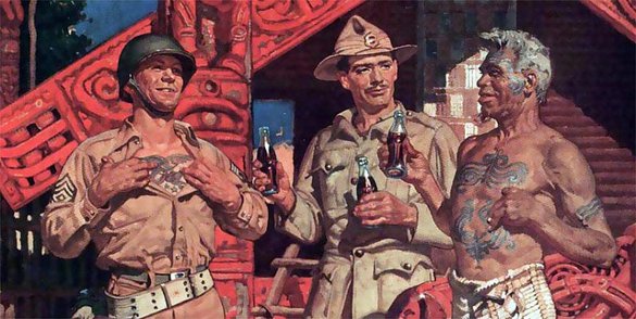 The ad-men are back - Art Detail Coca-Cola ad Boys Life mar 1944 - courtesy José Roitberg