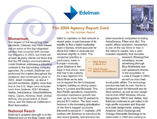 A report from the Welcome page vintage 2004