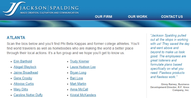 jackson spalding public relations Jackson Spalding out there engagement public relations