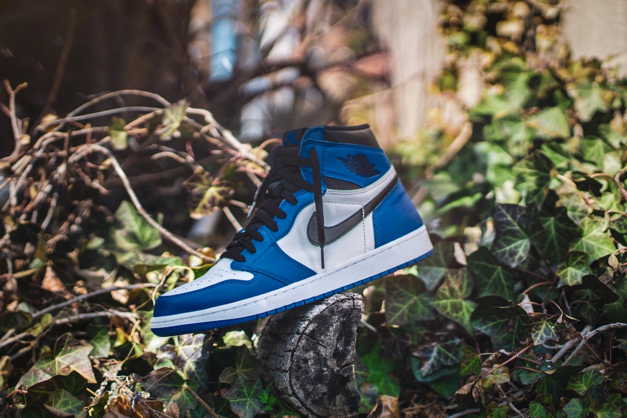 blue white nikes